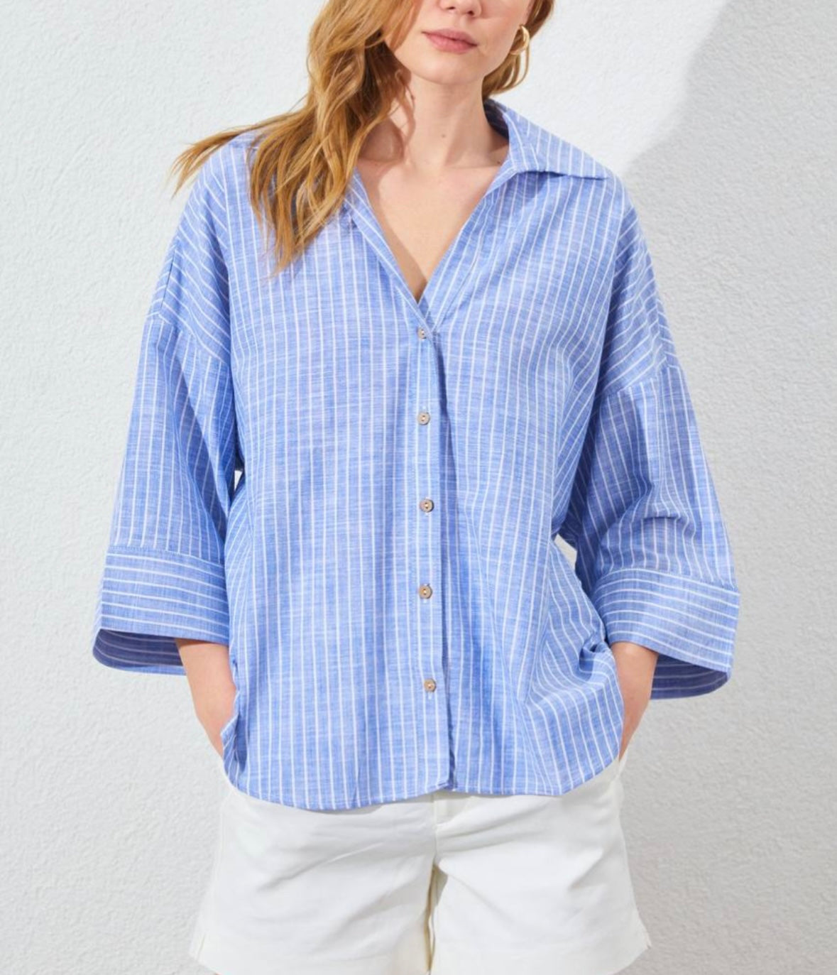 Chemise Kimono rayée
